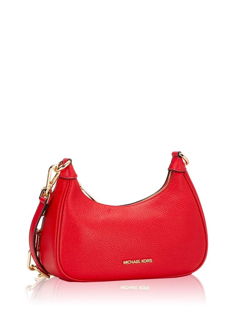 Michael Kors Cora Leather Medium Zip Pouchette Bright Red