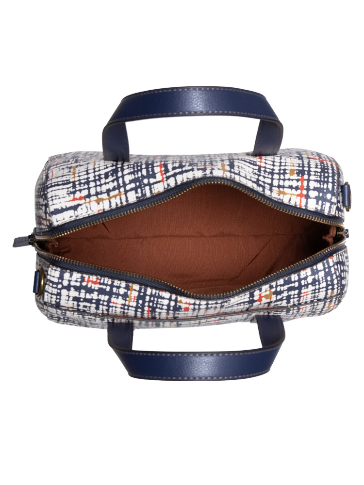 Fossil sydney satchel blue multi deals