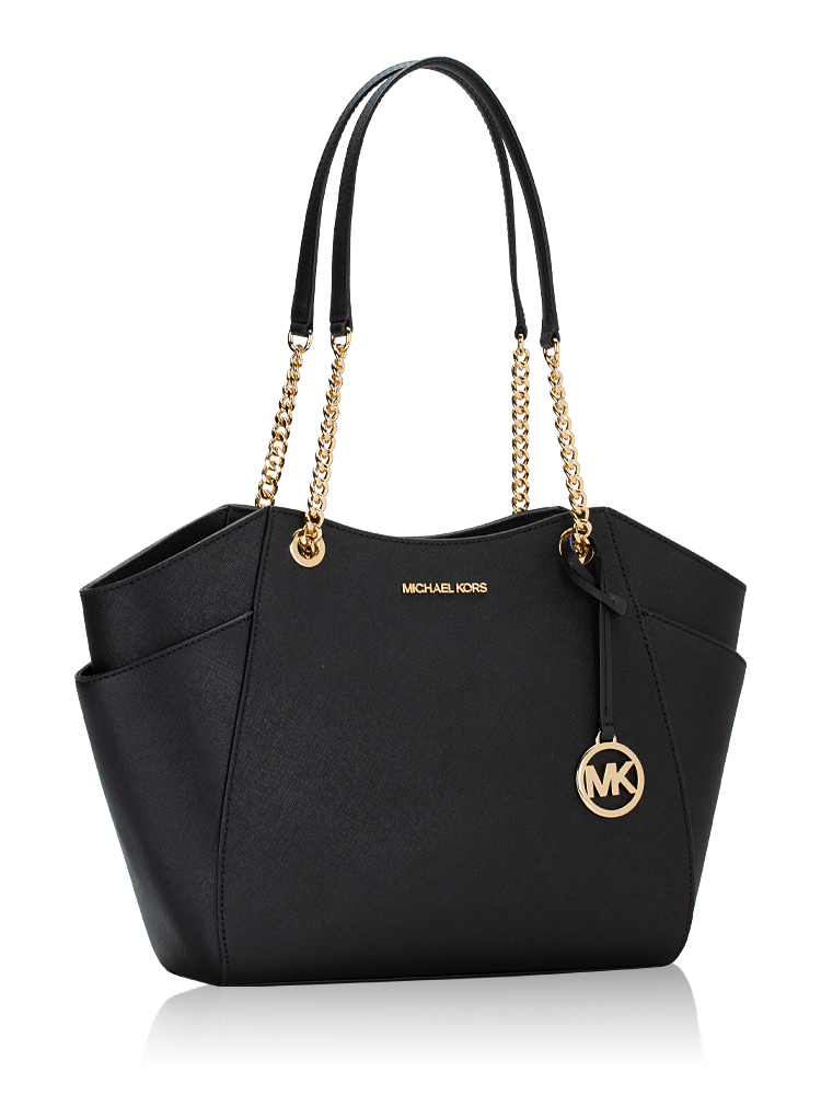 Michael Kors Jet Set Travel Large Chain Shoulder Tote Black