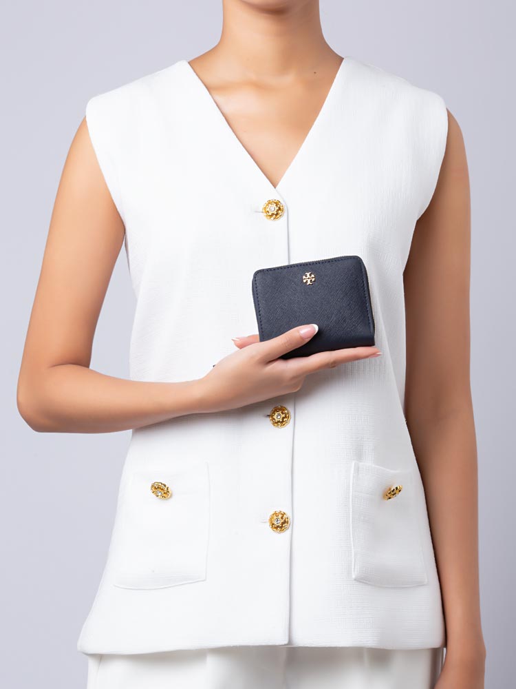 Tory Burch Emerson Mini Wallet Tory Navy Gold