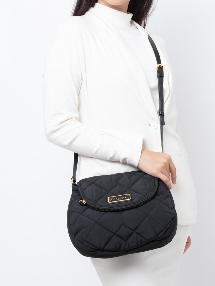 Marc Jacobs Natasha Quilted Nylon Crossbody Black