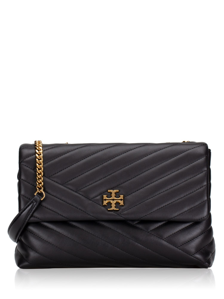 Tory Burch Kira Chevron Flap Chain Shoulder Bag Black