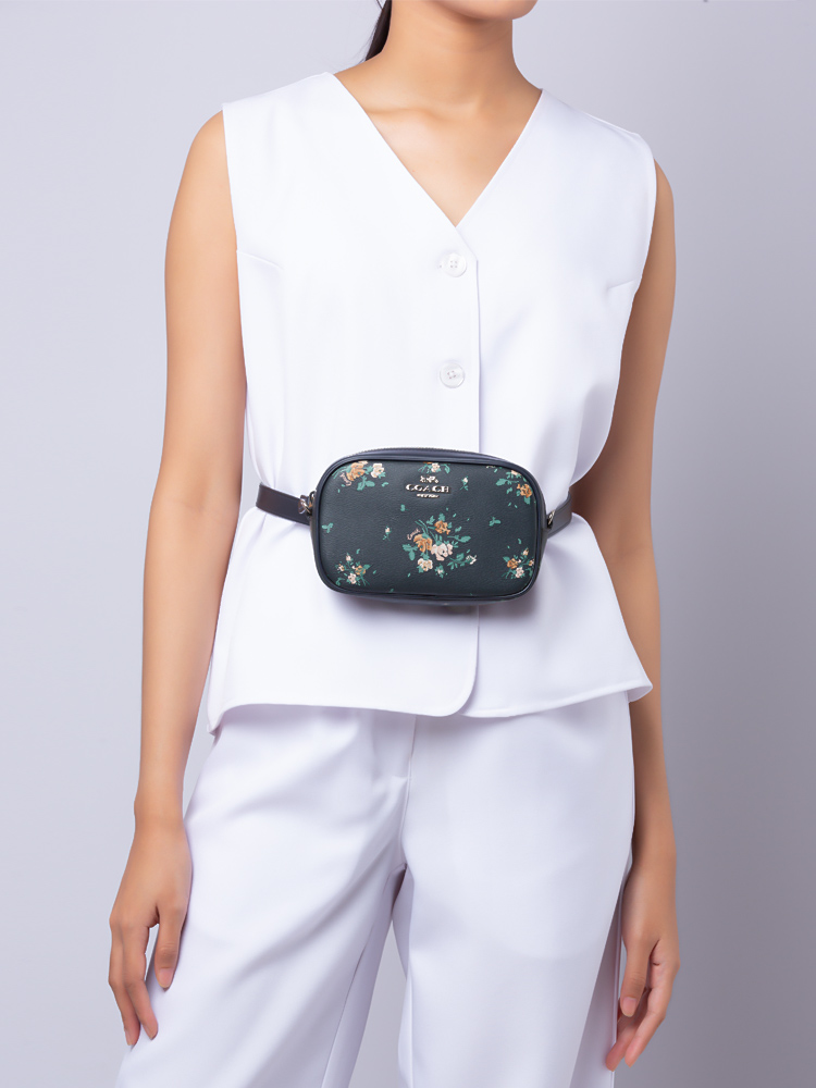 Coach 91179 Rose Bouquet Belt Bag Midnight Multi