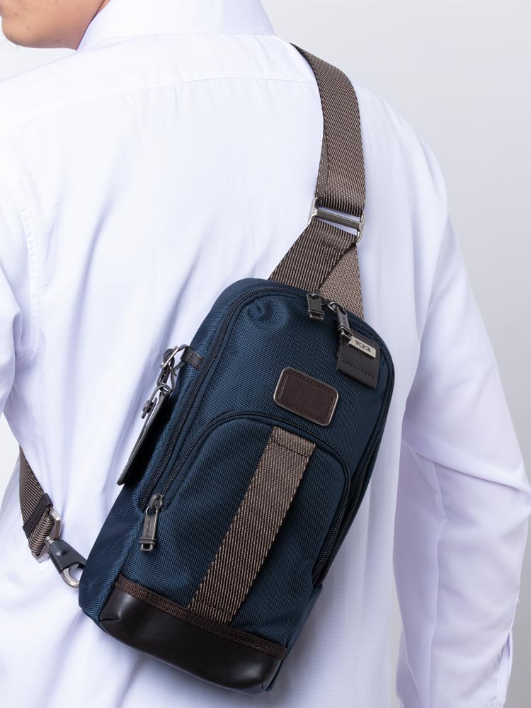 Tumi Men Fife Slim Sling Bag Navy