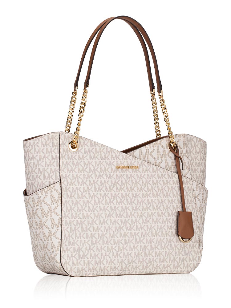 Michael Kors Signature Jet Set Travel Large X Chain Shoulder Tote