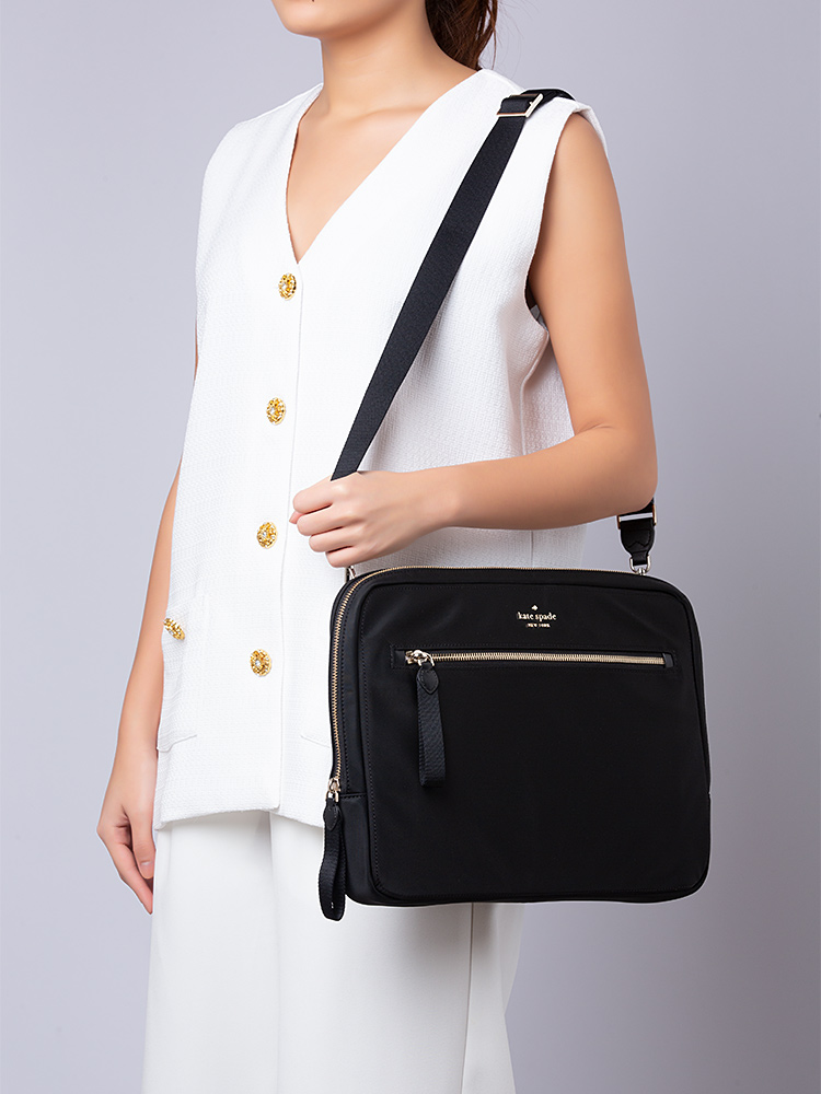 Kate Spade Chelsea Laptop Sleeve With Strap Black