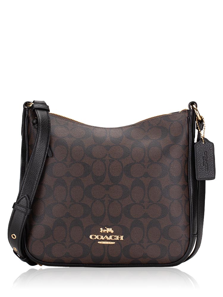 coach brown and black purse