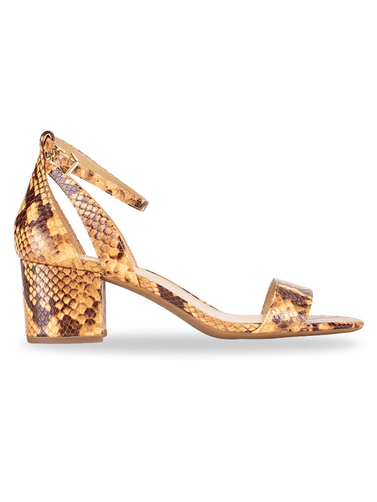 Cardi metallic snake embossed leather sandal cheap