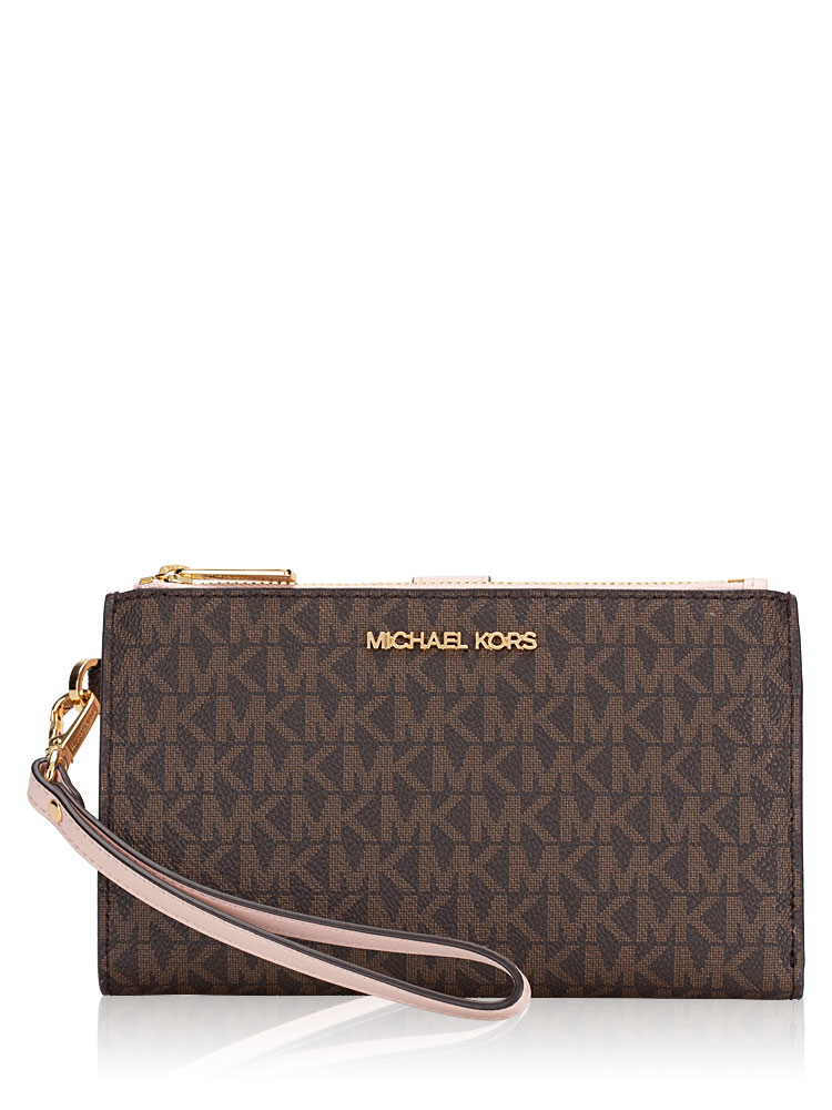 Michael michael kors signature jet set item medium wristlet deals