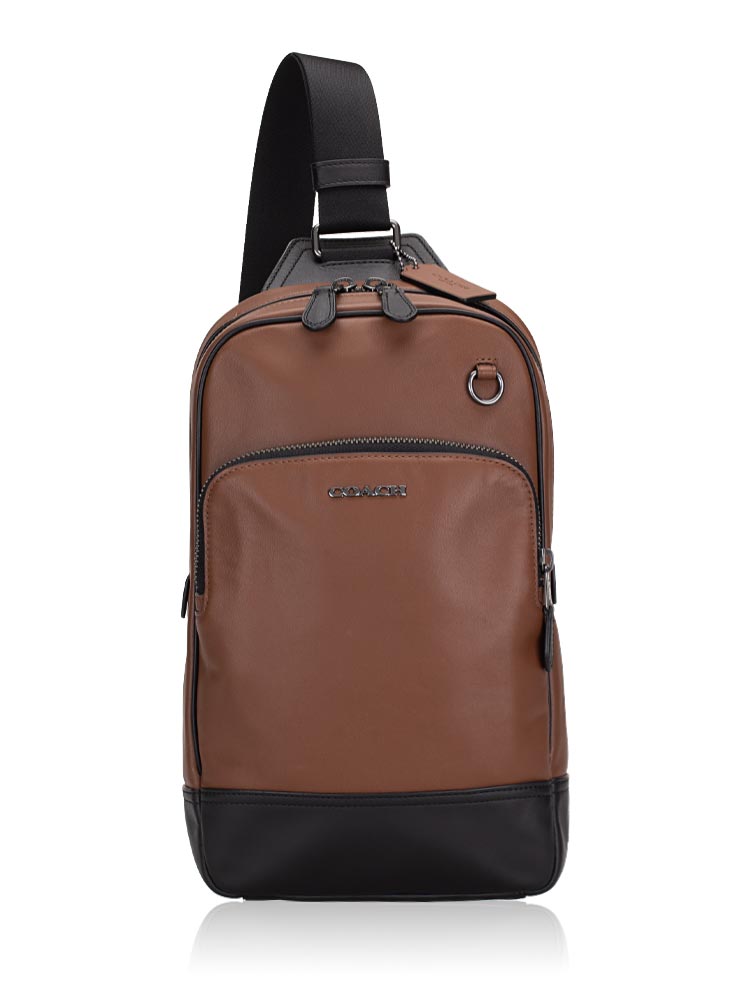 Coach Men C2931 Graham Leather Sling Pack Saddle