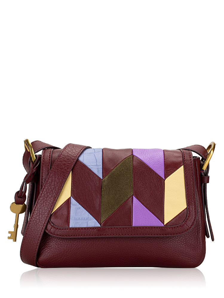 Fossil ZB1635640 Harper Small Flap Crossbody Wine Multi