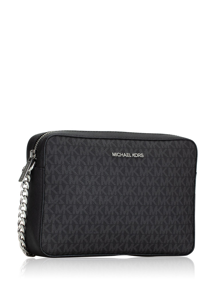 Michael kors crossbody black and silver sale