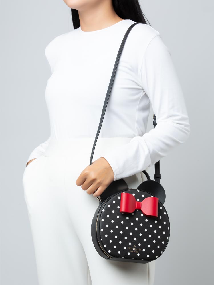 Kate Spade X Minnie Mouse Round Crossbody Black Multi
