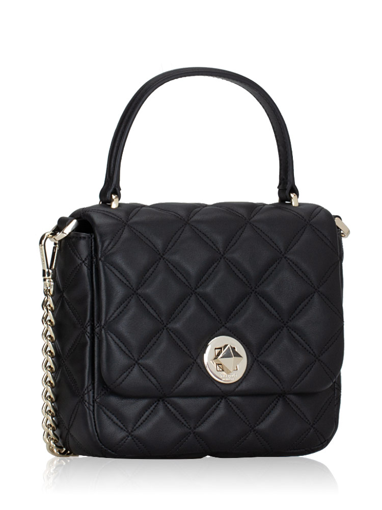 Kate Spade Natalia Quilted Leather Square Crossbody Bag Black