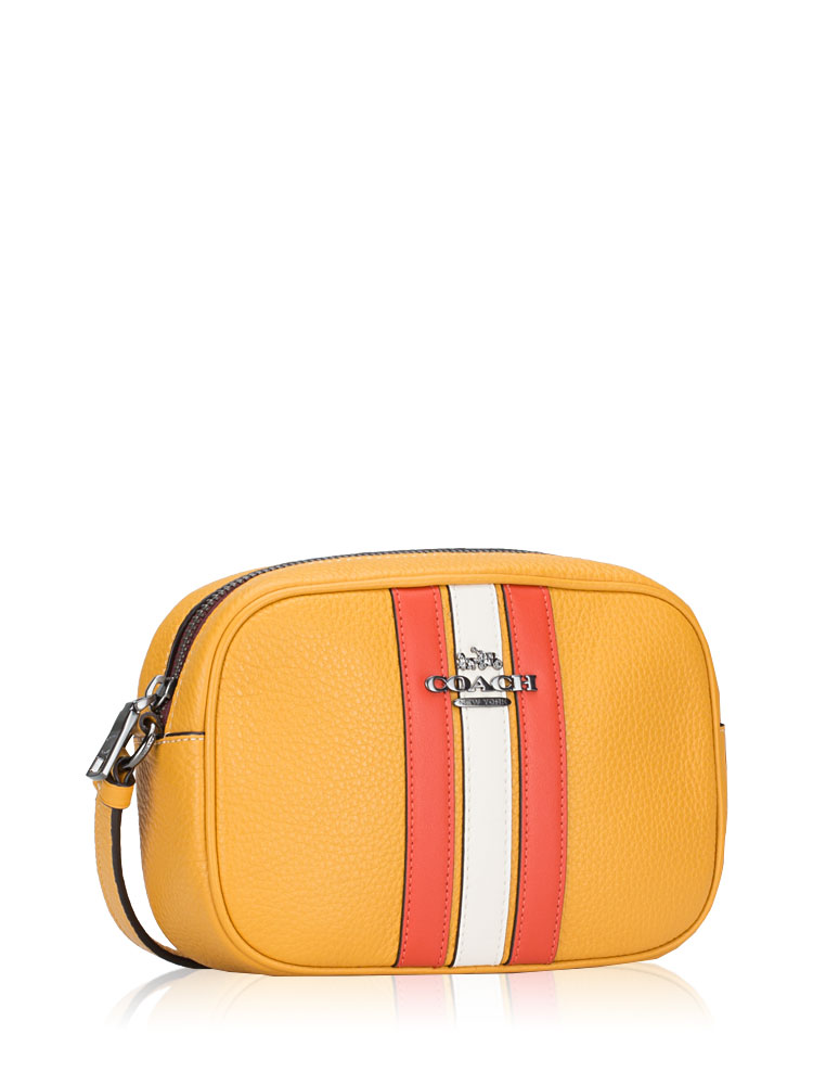 Coach CE111 Jamie Varsity Stripe Mini Camera Bag Buttercup Multi