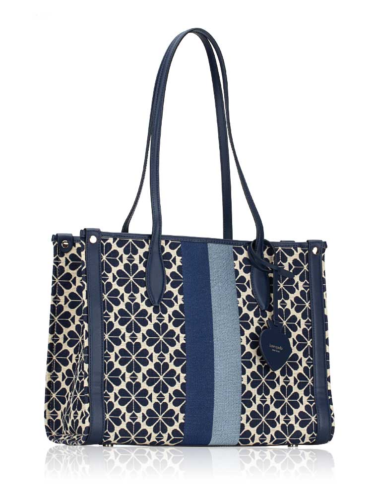 Kate Spade Market Stripe Canvas Medium Tote Blue Multi