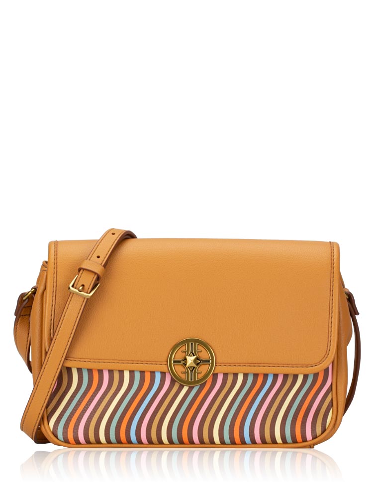 Vintage Fendi Brown and Mahogany Striped Shoulder Bag 