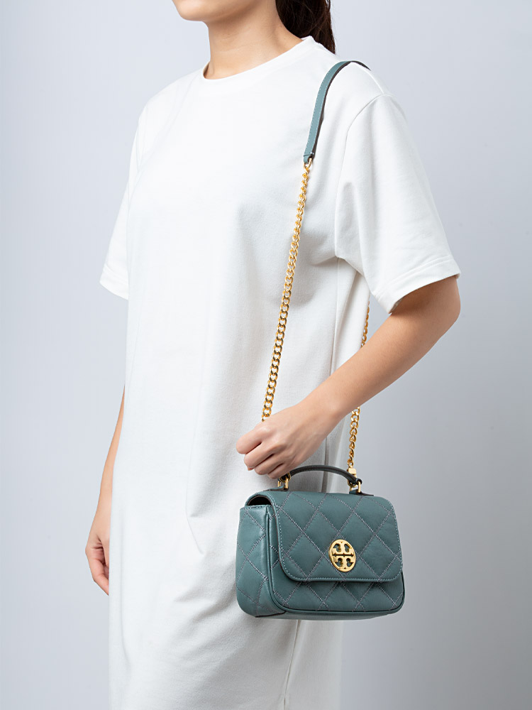 Tory Burch Willa Mini Top Handle Bag Arctic