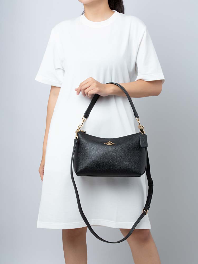 Coach lewis shoulder bag black discount
