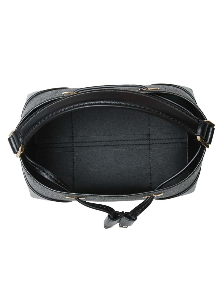Michael Kors Signature Mercer Small Drawstring Bucket Messenger Black