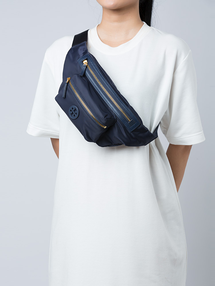 Tory Burch Funny Nylon Belt Bag Navy
