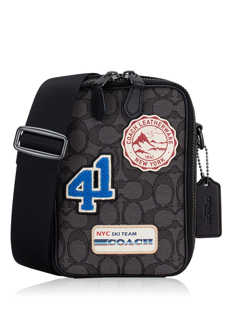 Coach Monogram Leather PVC Clothing Folding Wallet Logo (67630 )