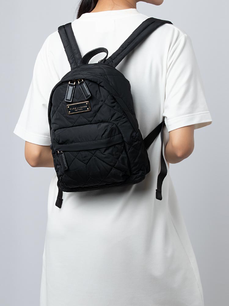 Marc Jacobs Quilted Nylon Small Backpack Black