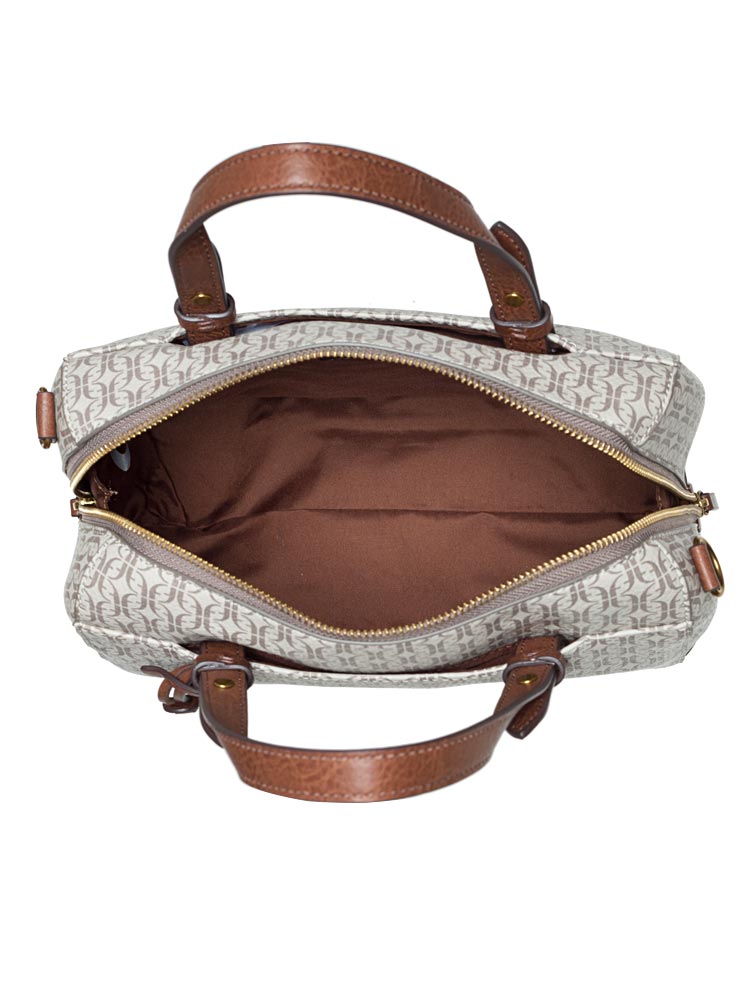 Fossil maya satchel light taupe top