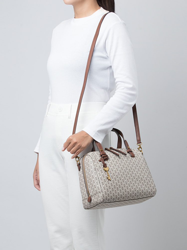 Fossil rachel satchel cheap light taupe