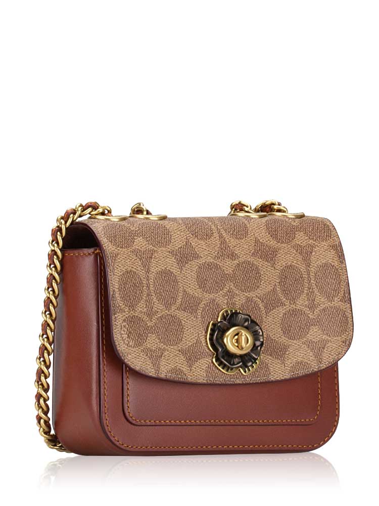 Coach C0829 Signature Madison 16 Shoulder Bag Tan Rust