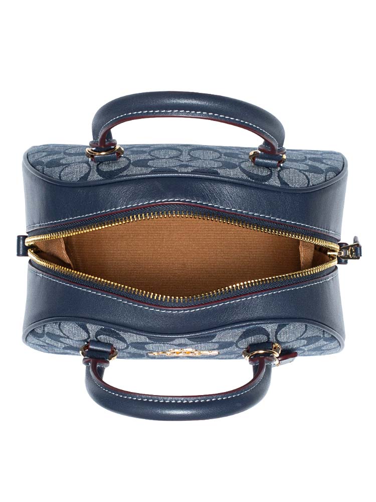Coach CH140 Signature Chambray Sydney Satchel Bag Denim Multi