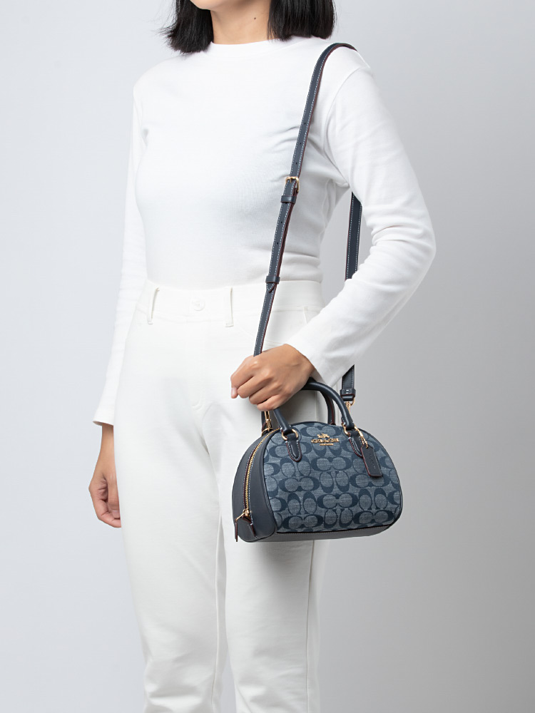 Coach denim cheap satchel
