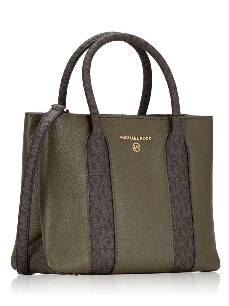 Michael Kors Austin Leather Medium Messenger Satchel Bag Olive