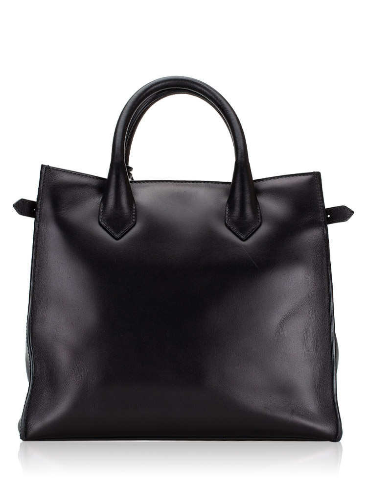 Balenciaga Calfskin Phyton Canvas Padlock All Afternoon Black