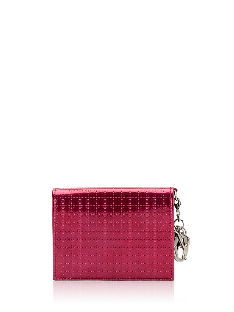Christian Dior Lady Dior Croisiere Perforated Clutch in Silver