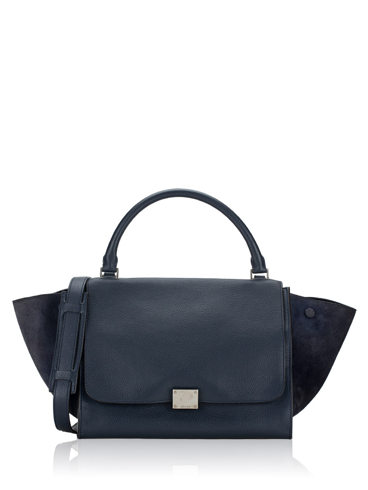 Leather handbag MCM Navy in Leather - 14296481