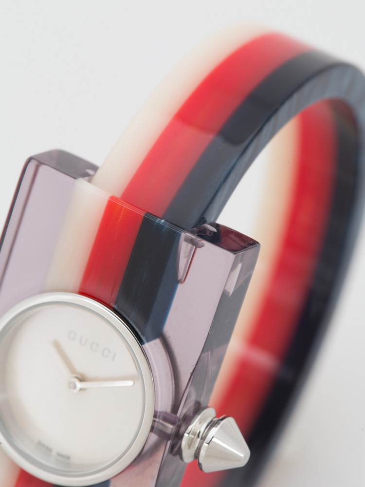Gucci plexiglass watch on sale