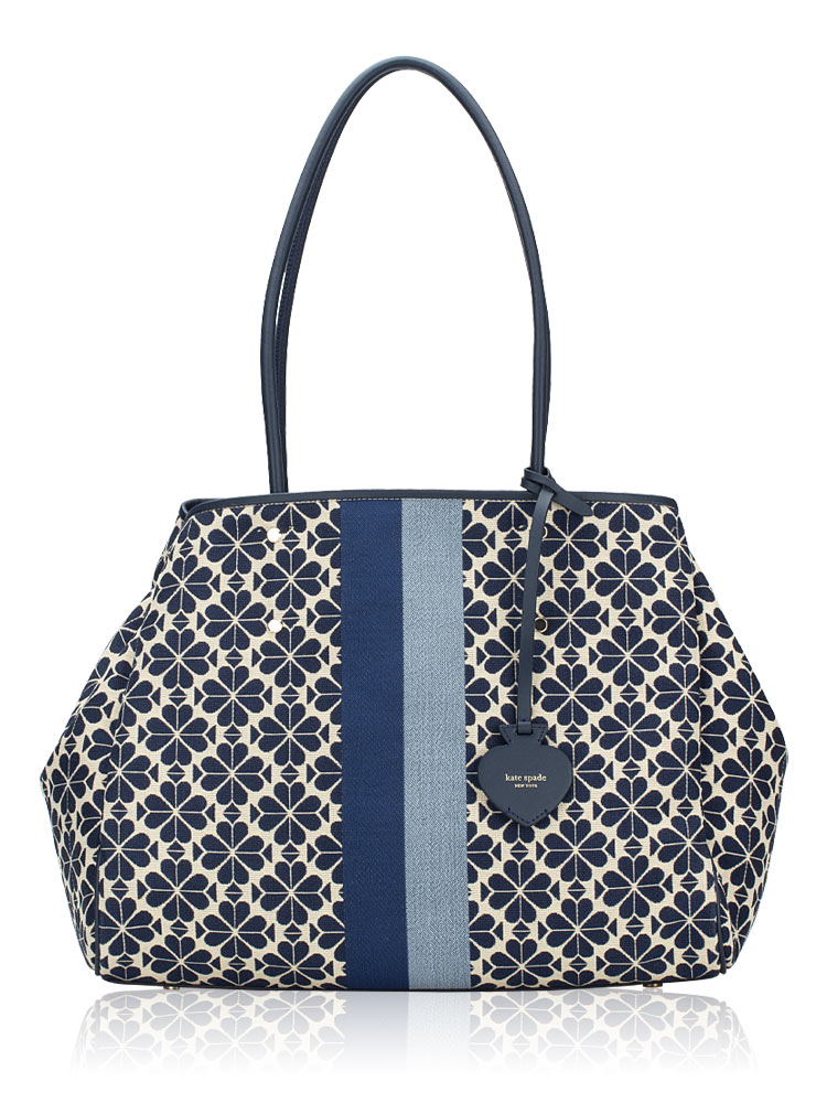 Buy KATE SPADE Buddie Striped Straw Medium Shoulder Bag with Adjustable  Strap | Blue Color Women | AJIO LUXE