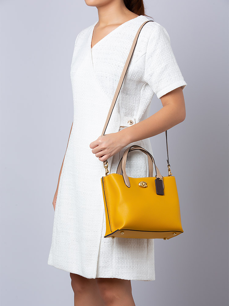 Coach yellow cheap tote