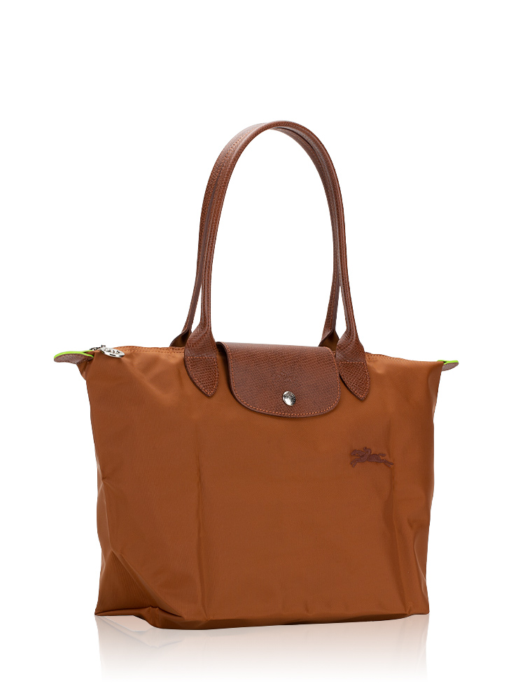Longchamp Le Pliage Green Medium LH Cognac