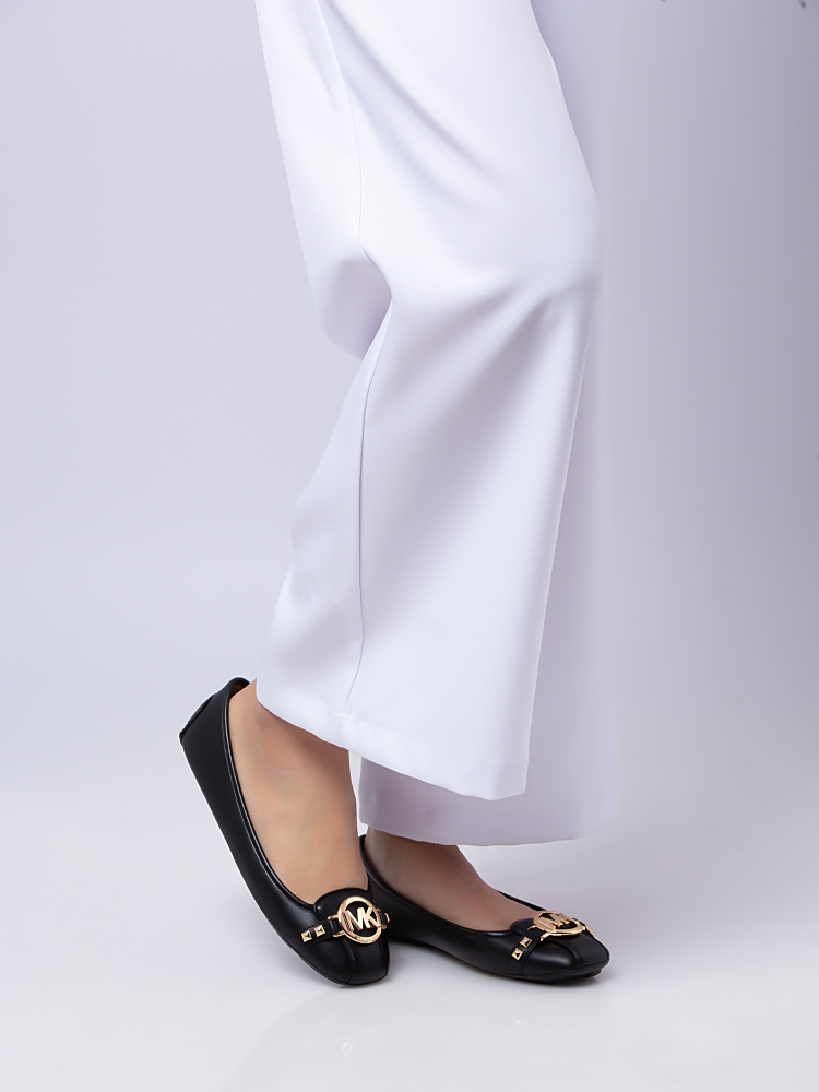 Michael kors black fulton flats sale