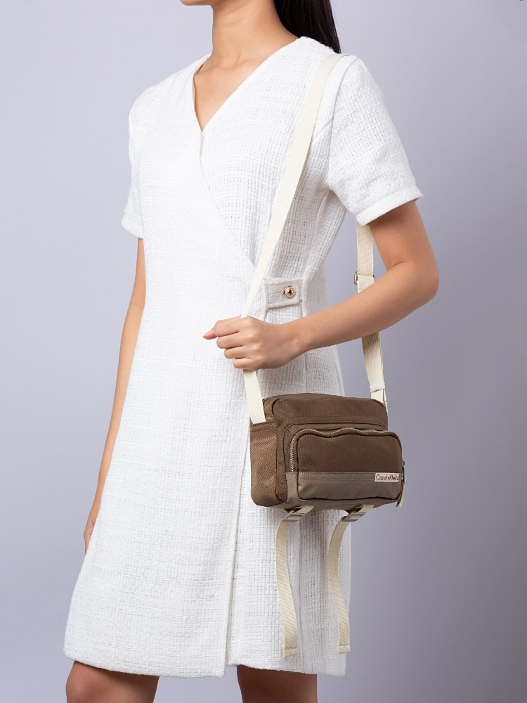 Calvin klein utility canvas crossbody best sale bag