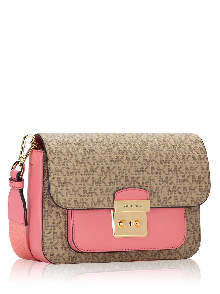 Michael Kors Signature Sloan Editor Medium Flap Messenger Tea Rose