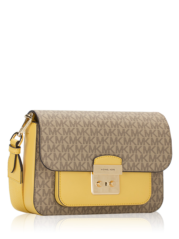 Michael Kors Signature Sloan Editor Medium Flap Messenger Daffodil
