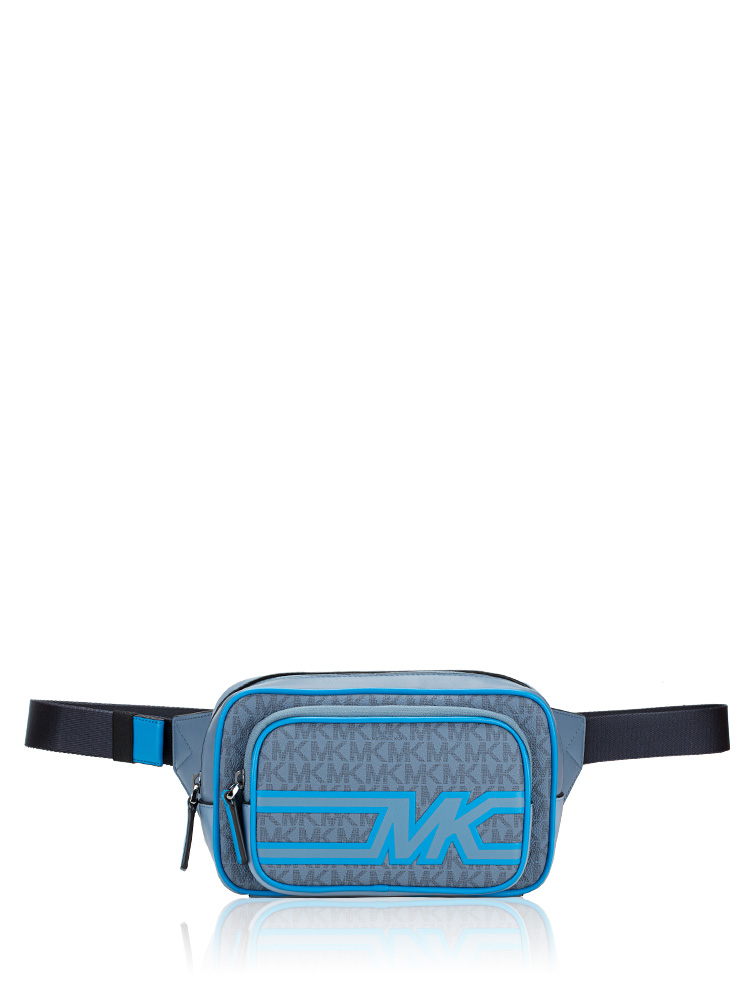 Michael Kors Signature Cooper Double Zip Belt Bag Denim Multi