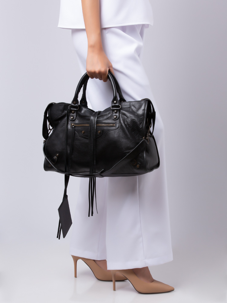 Michael Kors Jet Set Medium Honeycomb Leather Front Zip Chain Tote Bag Handbag