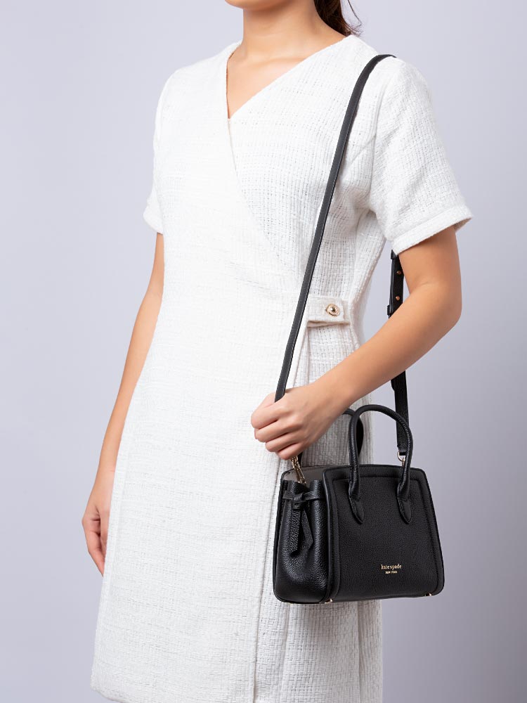 Kate spade black leather sale