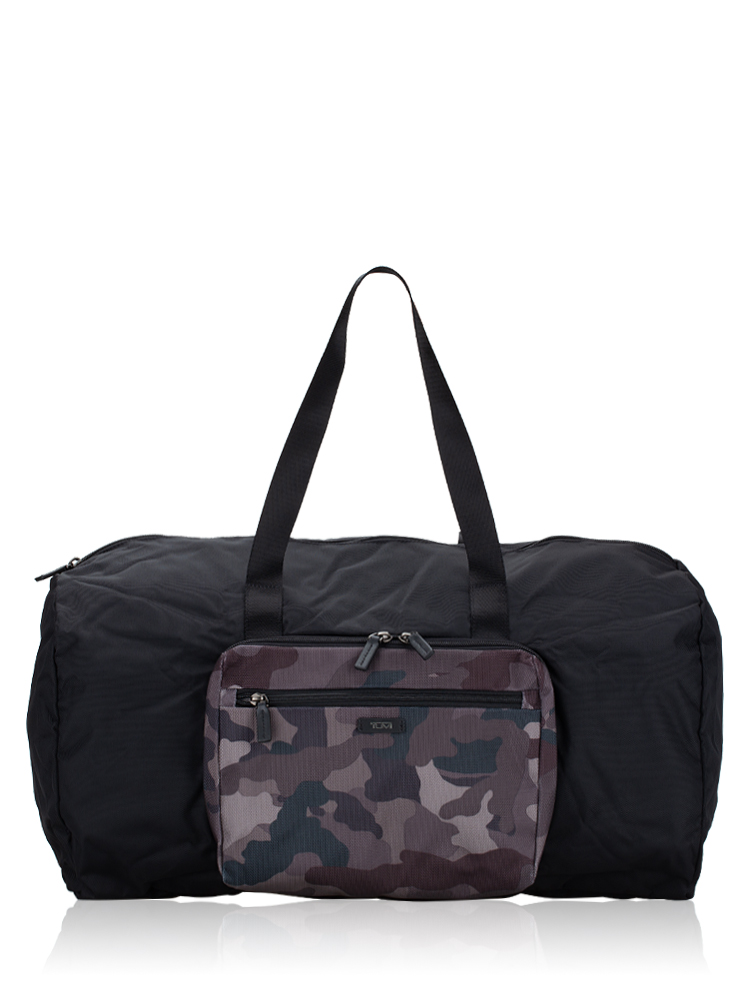 Tumi Men Packable Duffle Zip Travel Black Camo