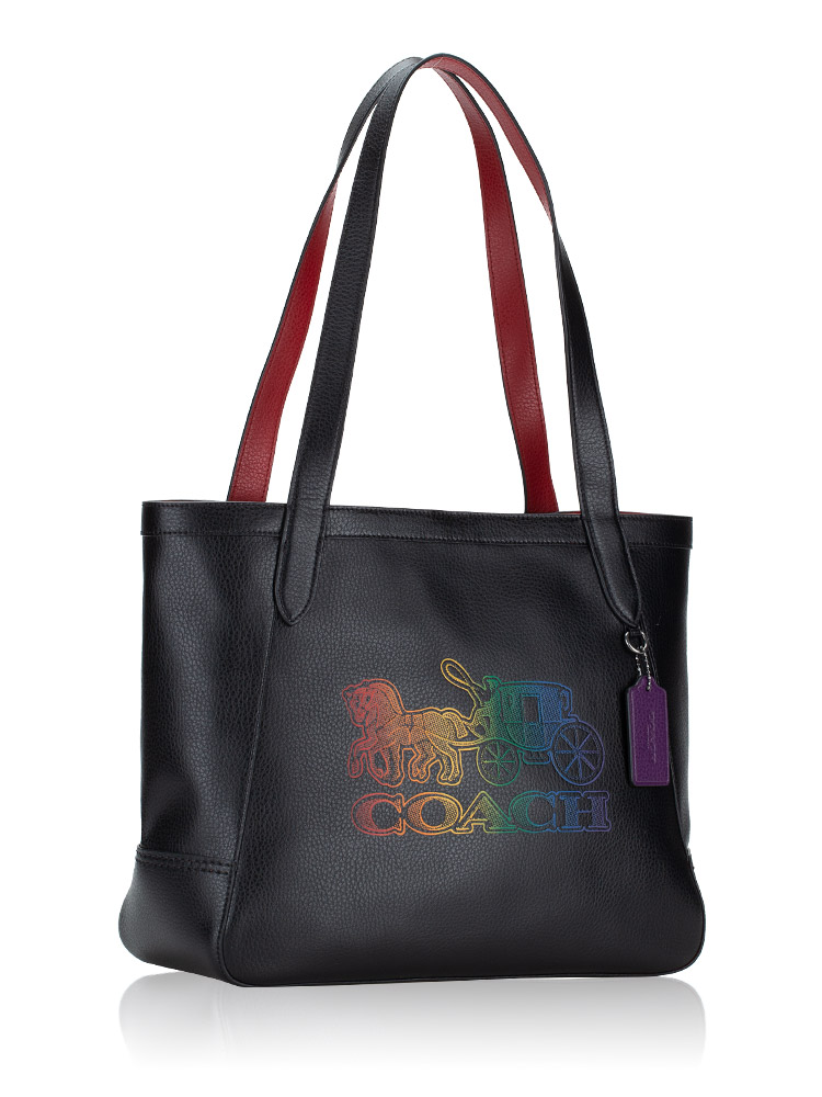 Coach C7221 Ombre Embossed Horse Carriage 27 Tote Black