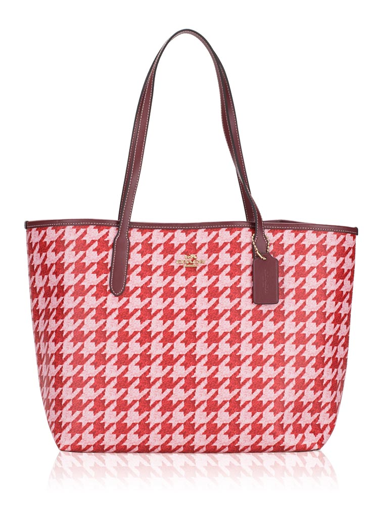 Coach gingham tote new arrivals